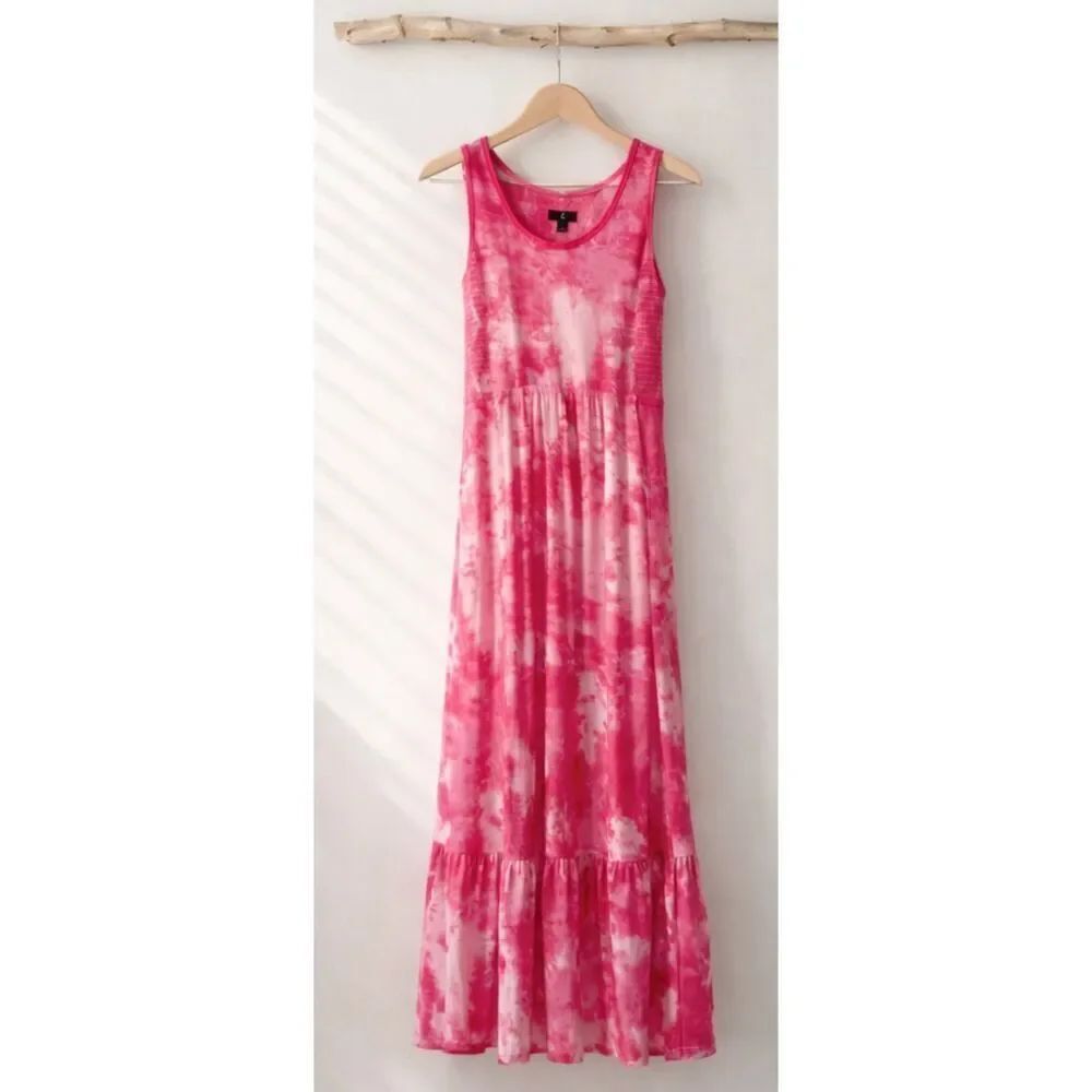 J Jason Wu tie dye pink midi dress size small